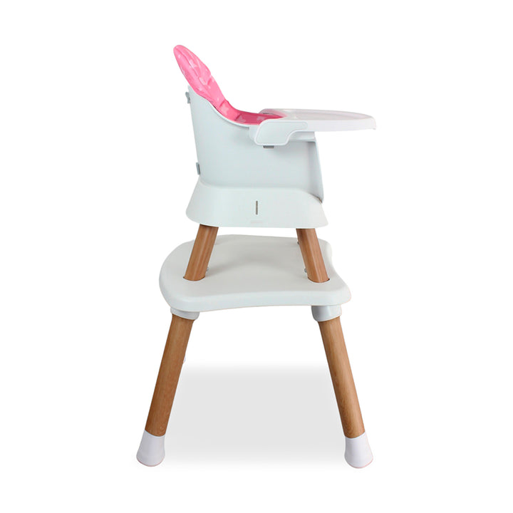 Silla Comedor Baby Elite Dinner Rosa 5 en 1 Premium