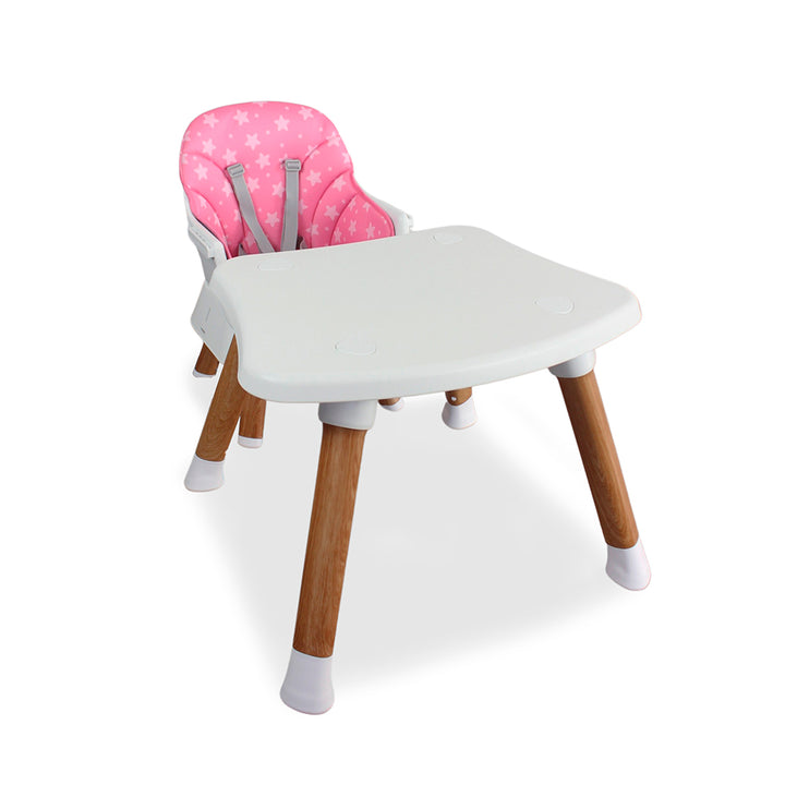 Silla Comedor Baby Elite Dinner Rosa 5 en 1 Premium