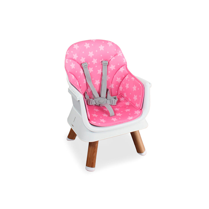 Silla Comedor Baby Elite Dinner Rosa 5 en 1 Premium