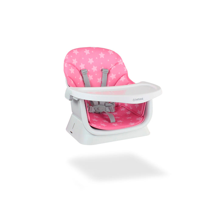 Silla Comedor Baby Elite Dinner Rosa 5 en 1 Premium