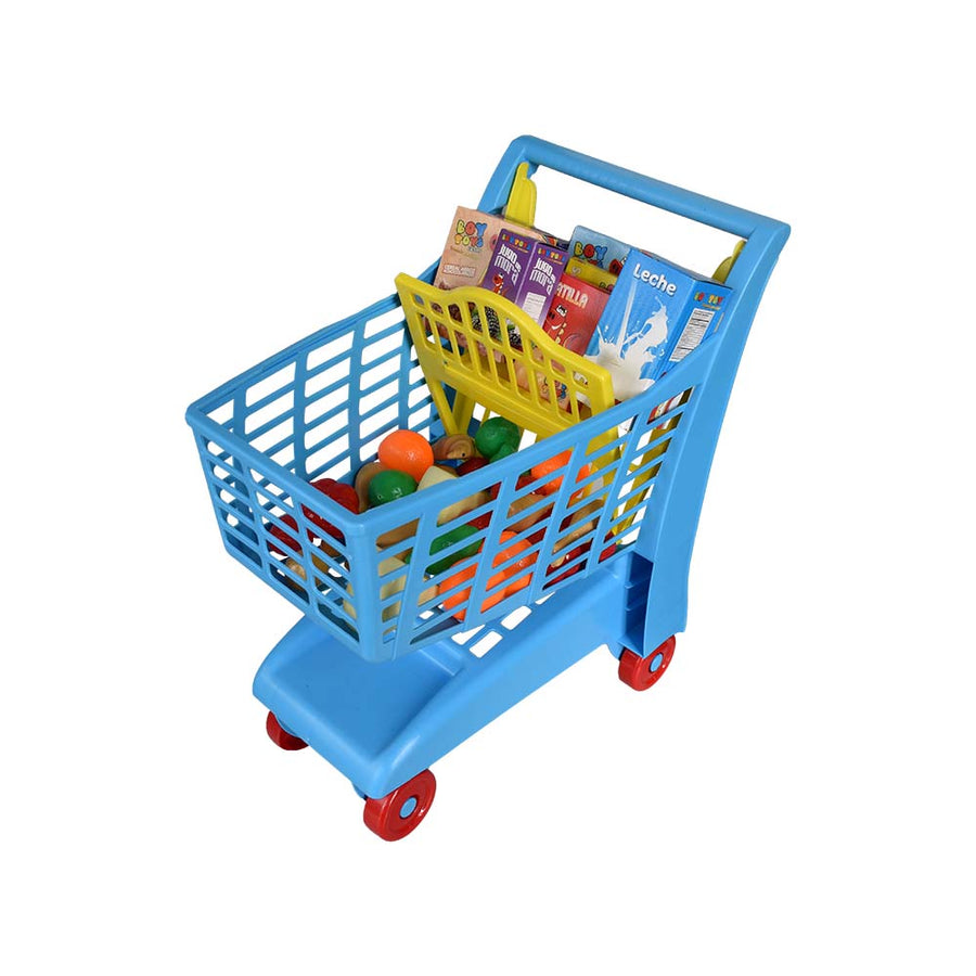 Carrito con Mercado Boy Toys: juguete educativo para niños, ideal para juegos de rol y aprendizaje en el hogar