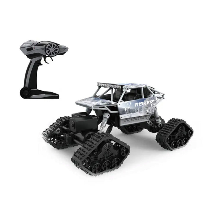 Carro deportivo todo terreno CR gris a control remoto, juguete ideal para carreras y aventuras en cualquier superficie
