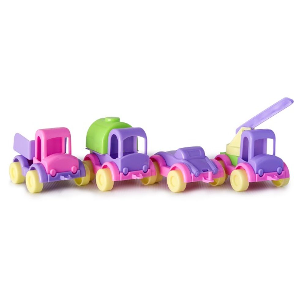 Carros Mis Pequeños Gigantes x4 para niña, juguete colorido y coleccionable de Boy Toys, ideal para desarrollar la imaginación