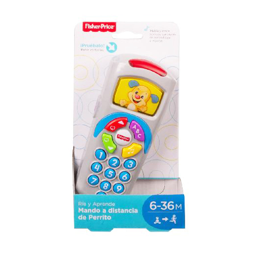 Bebés jugando con el Control Remoto Fisher Price, un juguete interactivo con luces y sonidos para aprender colores y números