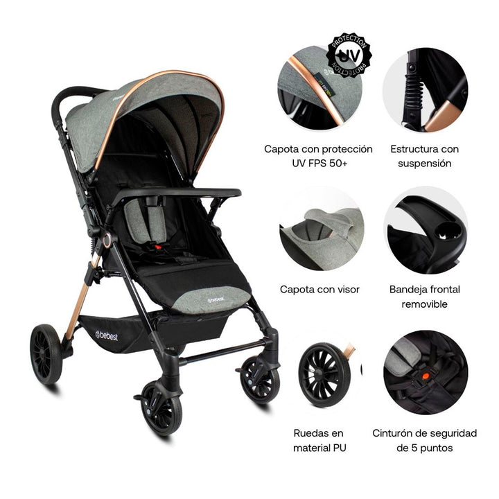 Coche Reversible City Gray