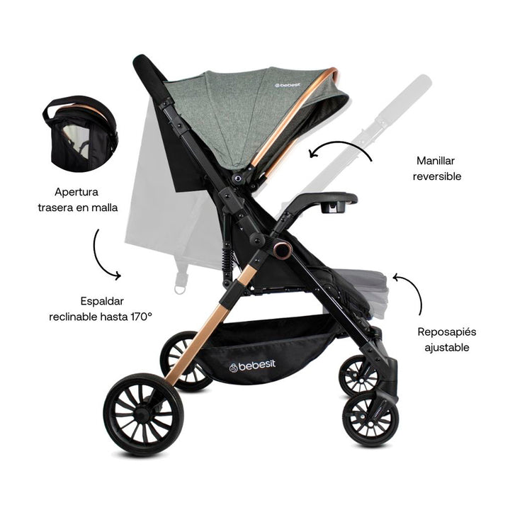 Coche Reversible City Gray