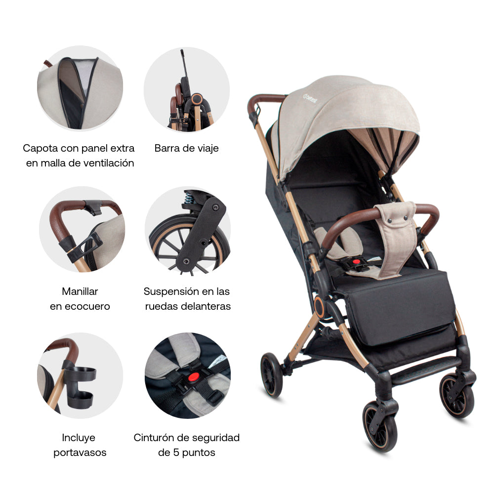Coche Compacto Micro Beige
