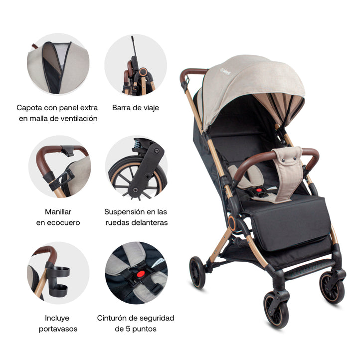 Coche Compacto Micro Beige