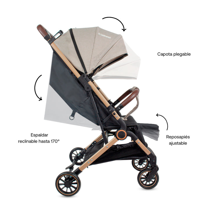 Coche Compacto Micro Beige