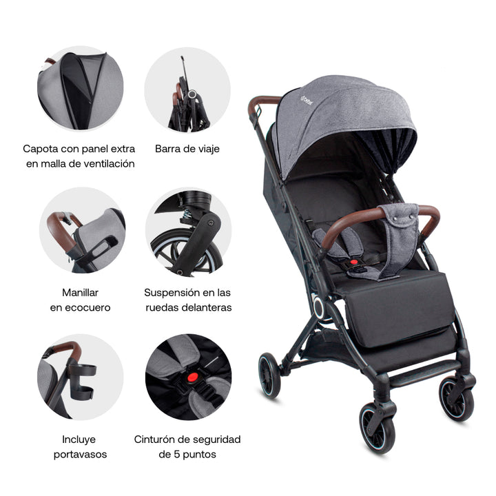 Coche Compacto Micro Gray