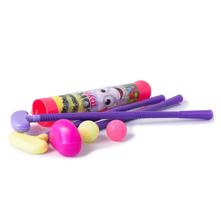 Juego de golf para niñas de Boy Toys. Incluye palos, bolas y carrito. Ideal para desarrollar habilidades motoras
