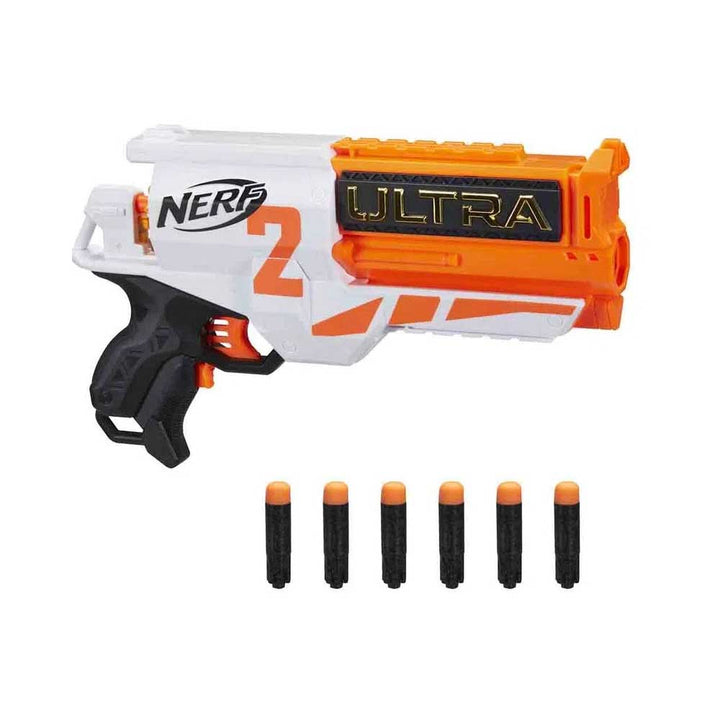 Lanzador Nerf Ultra con dardos de alta precisión, ideal para batallas intensas y divertidas.