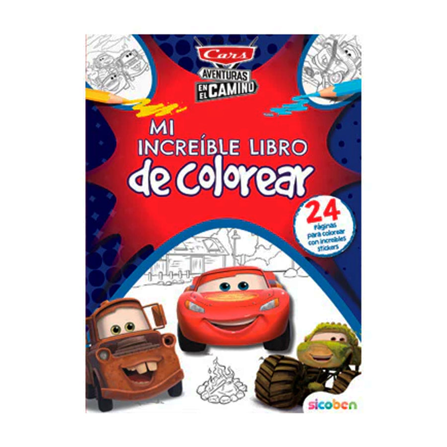 Libro de colorear Disney para niños, 24 páginas de actividades creativas con personajes favoritos.