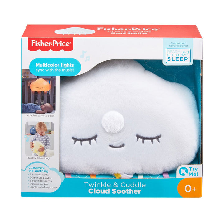 Nube Relajante Fisher Price con música y luces para cuna, ideal para calmar y dormir a tu bebé"