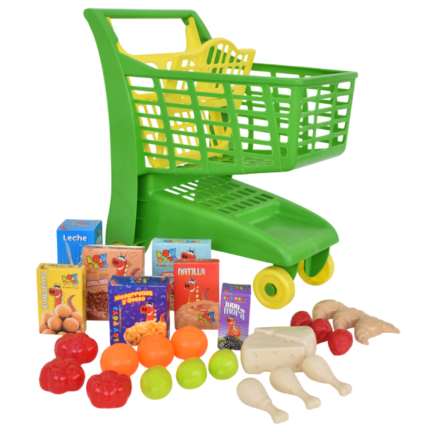 Carrito con Mercado de juguete Marca Boy Toys