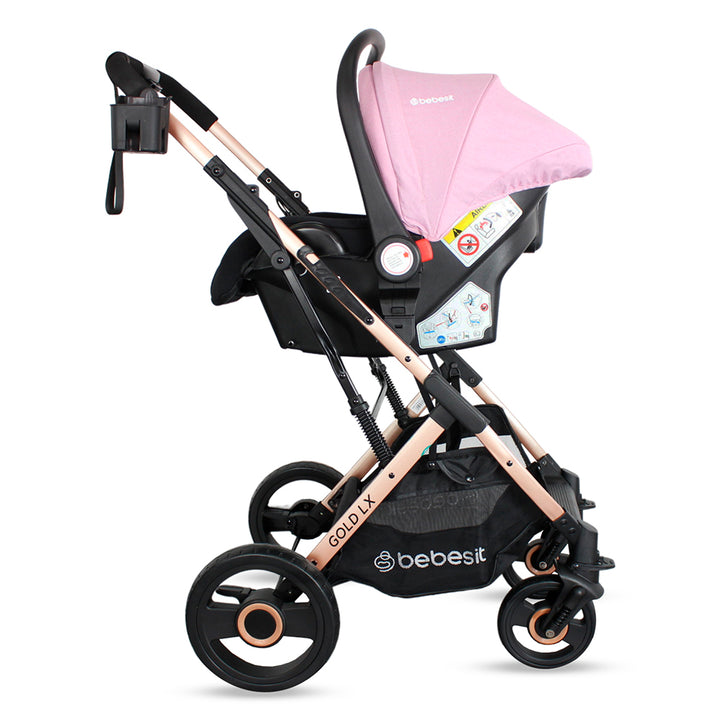 Coche Travel System Gold XL Rosado