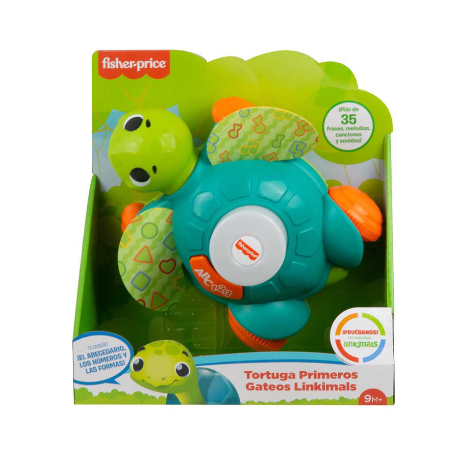 Tortuga Primeros Gateos Fisher Price: Juguete interactivo con luces y sonidos para incentivar el gateo de bebés