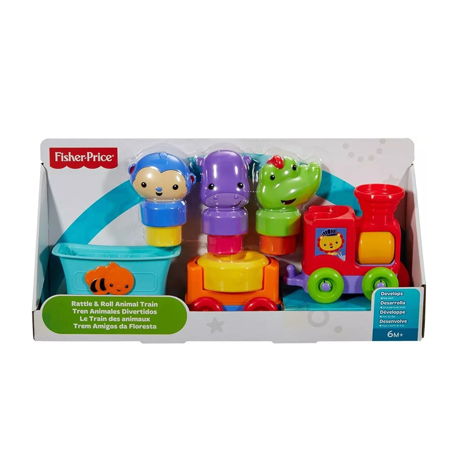 Tren Animales Divertidos Fisher Price: Juguete interactivo con animales para estimular el juego y aprendizaje de bebés.