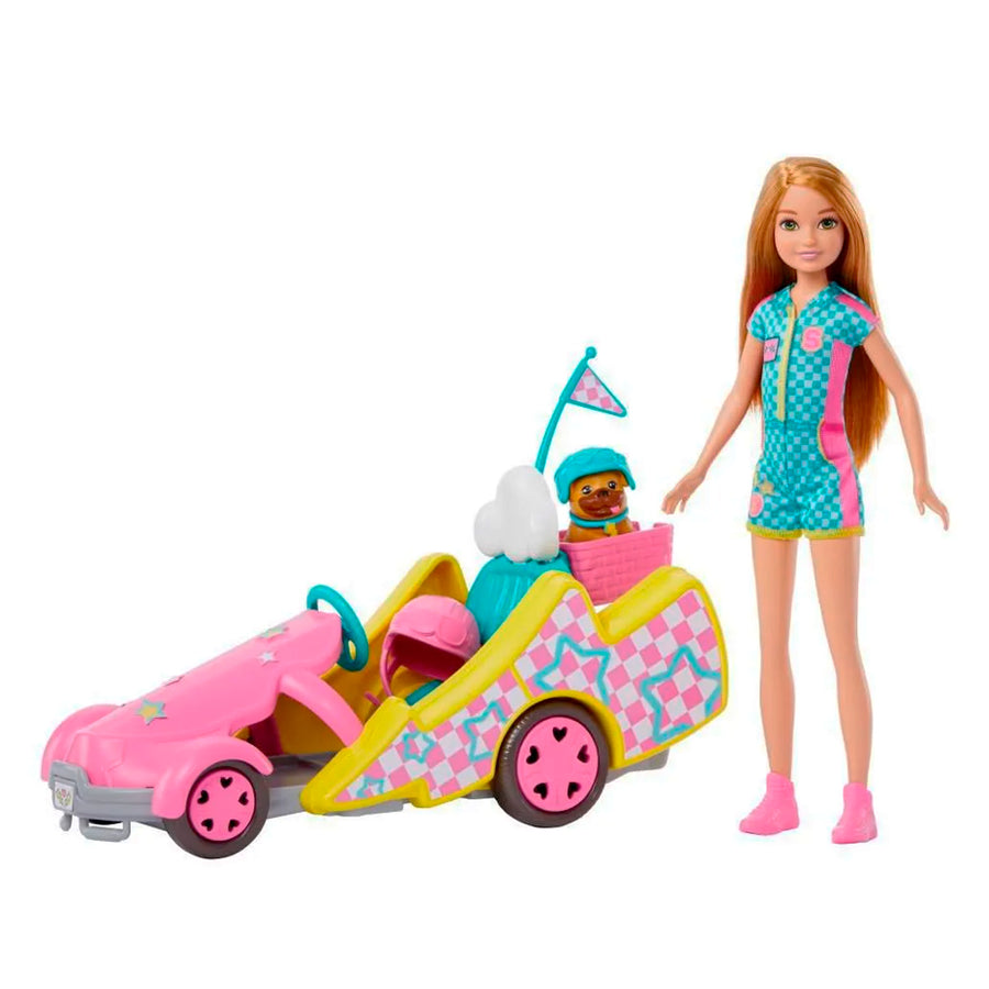 hermoso kart con muñeca stacie de la serie de netflix barbie