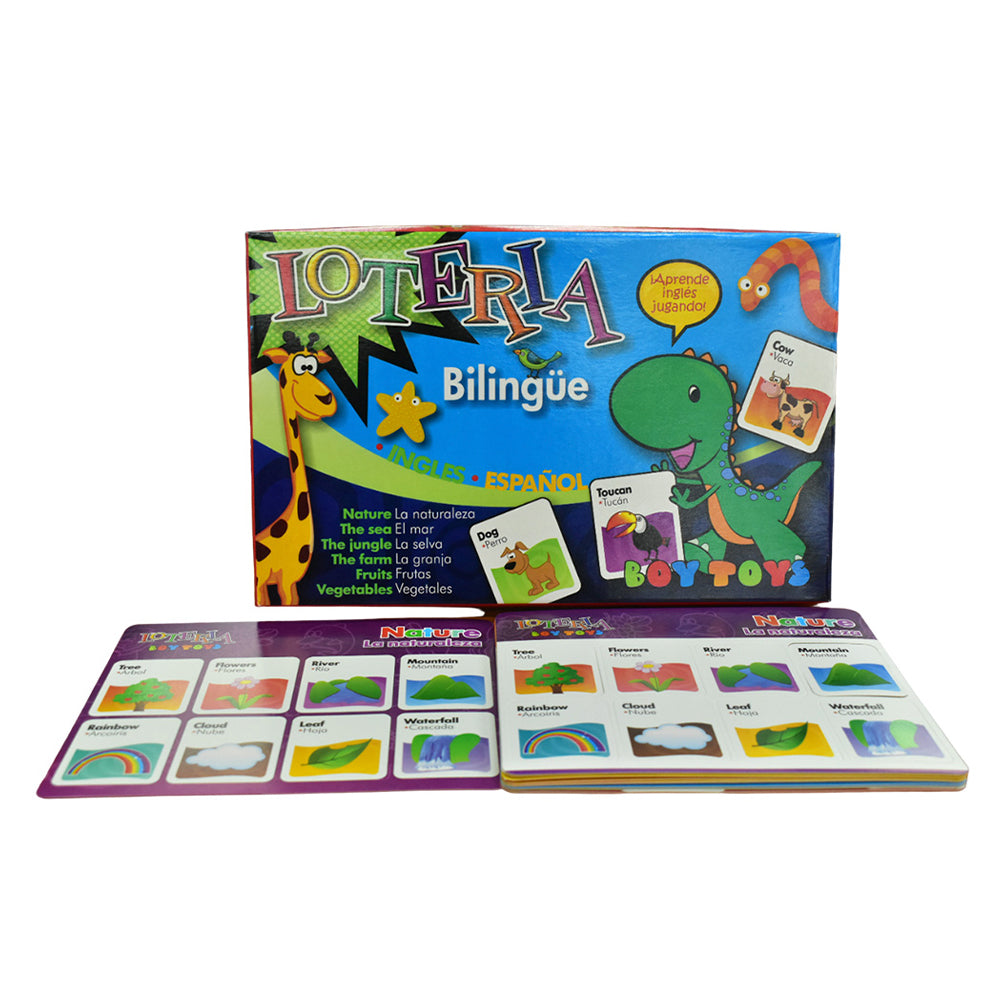 Juego de lotería para aprender inglés de Boy Toys, ideal para niños. Diviértete y aprende con este juego educativo