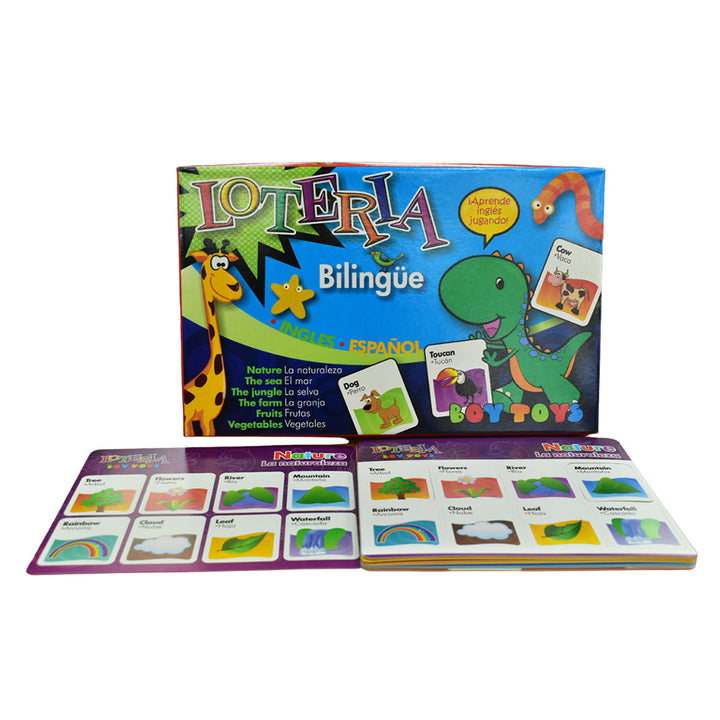 Juego de lotería para aprender inglés de Boy Toys, ideal para niños. Diviértete y aprende con este juego educativo