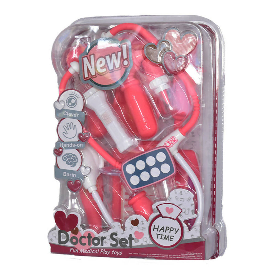 Set de doctor Rosa con sonido para niñas, ideal para juegos de rol y aprendizaje interactivo.