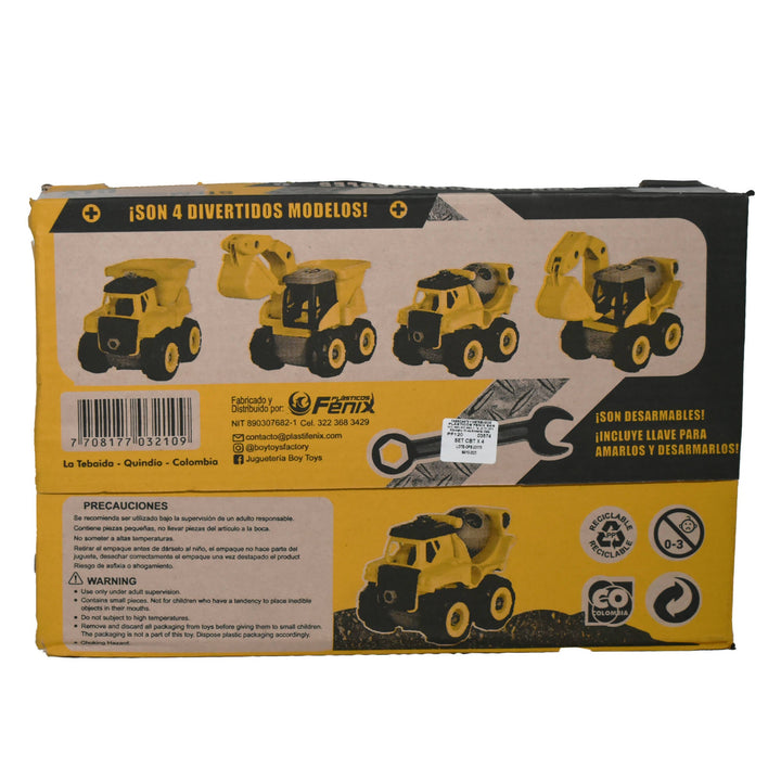 Set de Vehículos CBT X 4 Marca Boy Toys